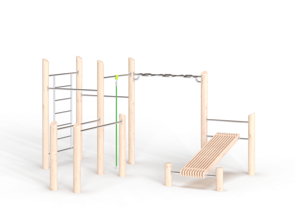 ДП 7.373 Комплекс универсальный на бревнах