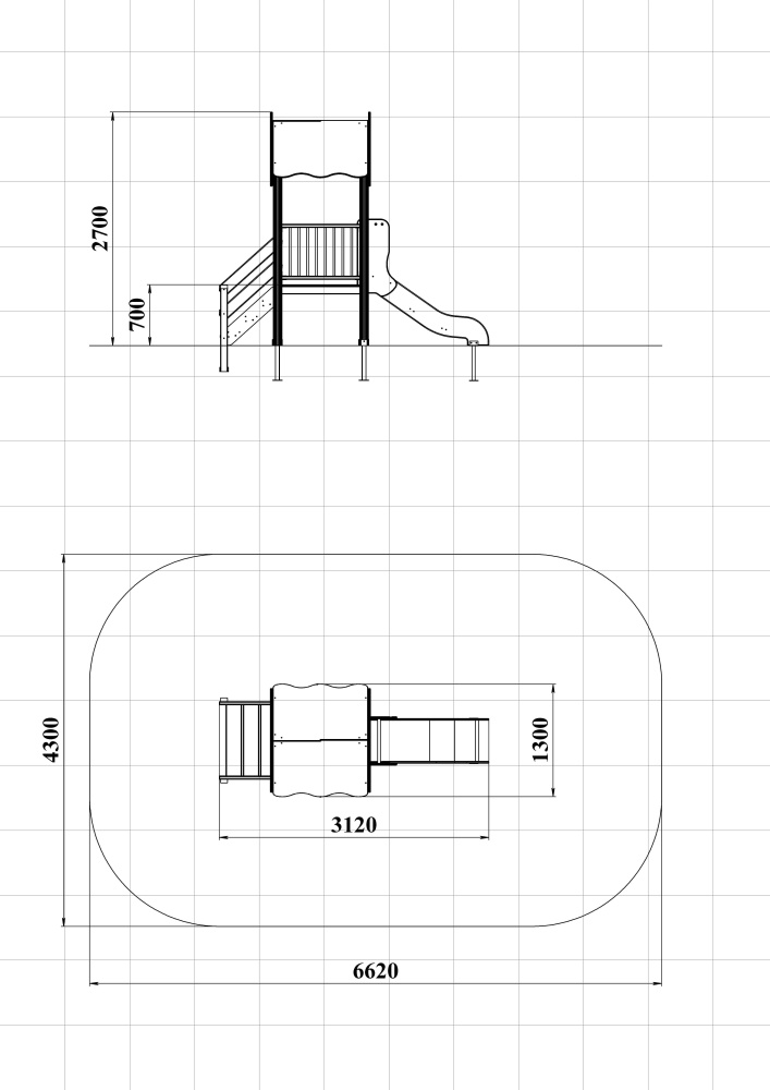 ДИК 1.093-ДПК Детский игровой комплекс Н=700