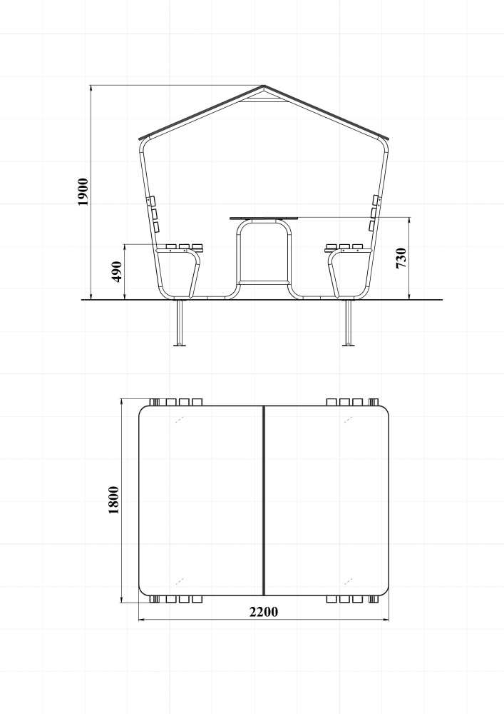 МФ 2.051 Столик с навесом
