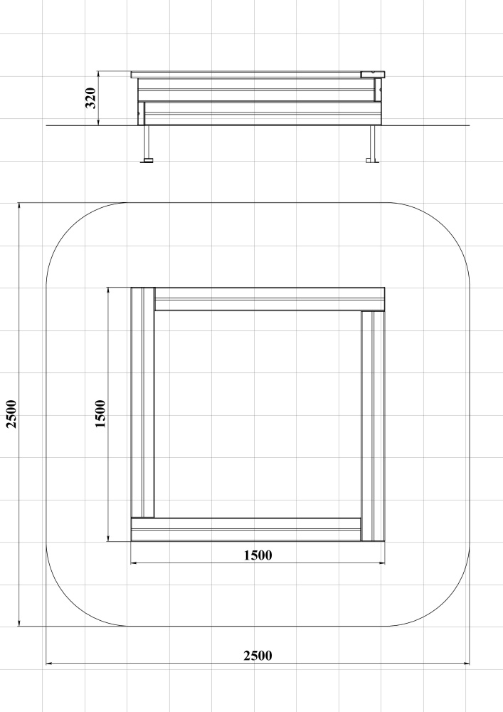 МФ 3.01 Песочница L=1500 мм
