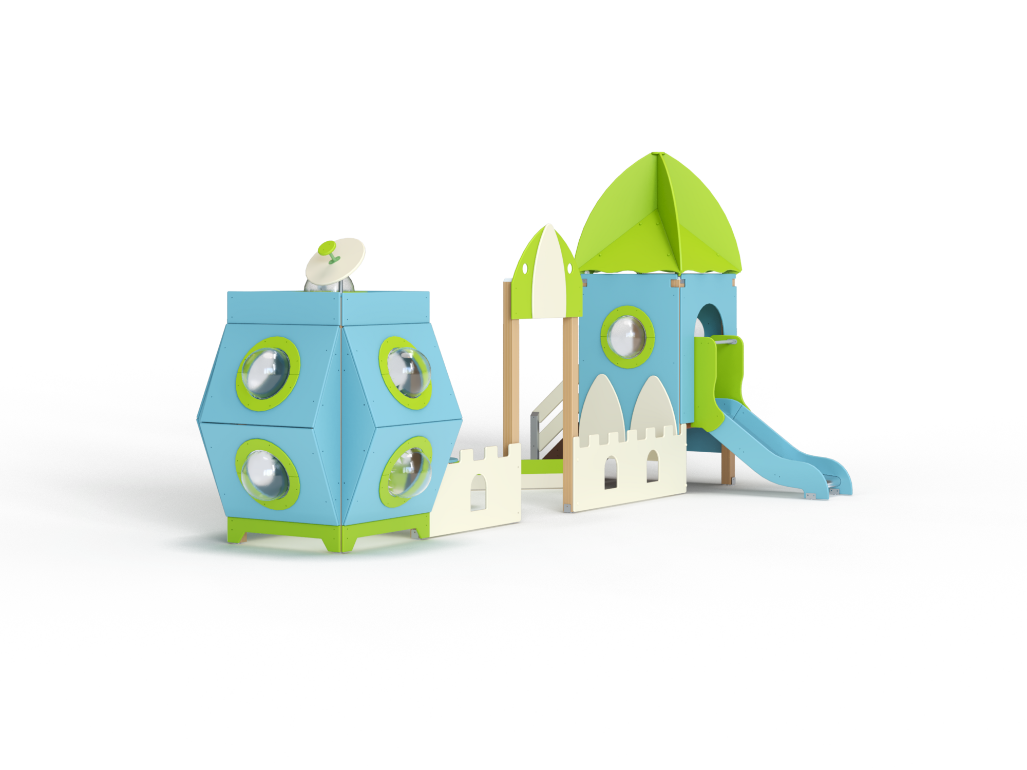 МФ 3.48-ДПК Песочный дворик с горкой Н=700 мм