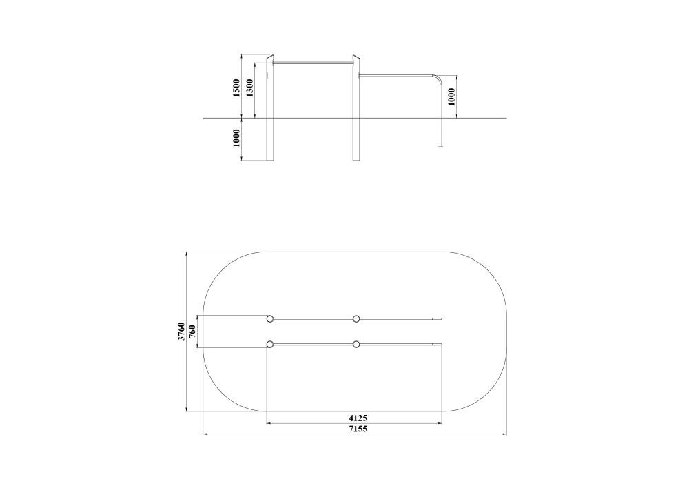 ДП 7.091-К Брусья для отжиманий на бревнах