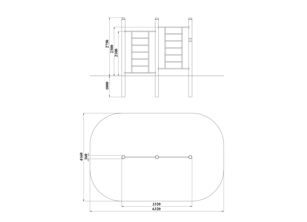 ДП 7.378 Комплекс универсальный на бревнах