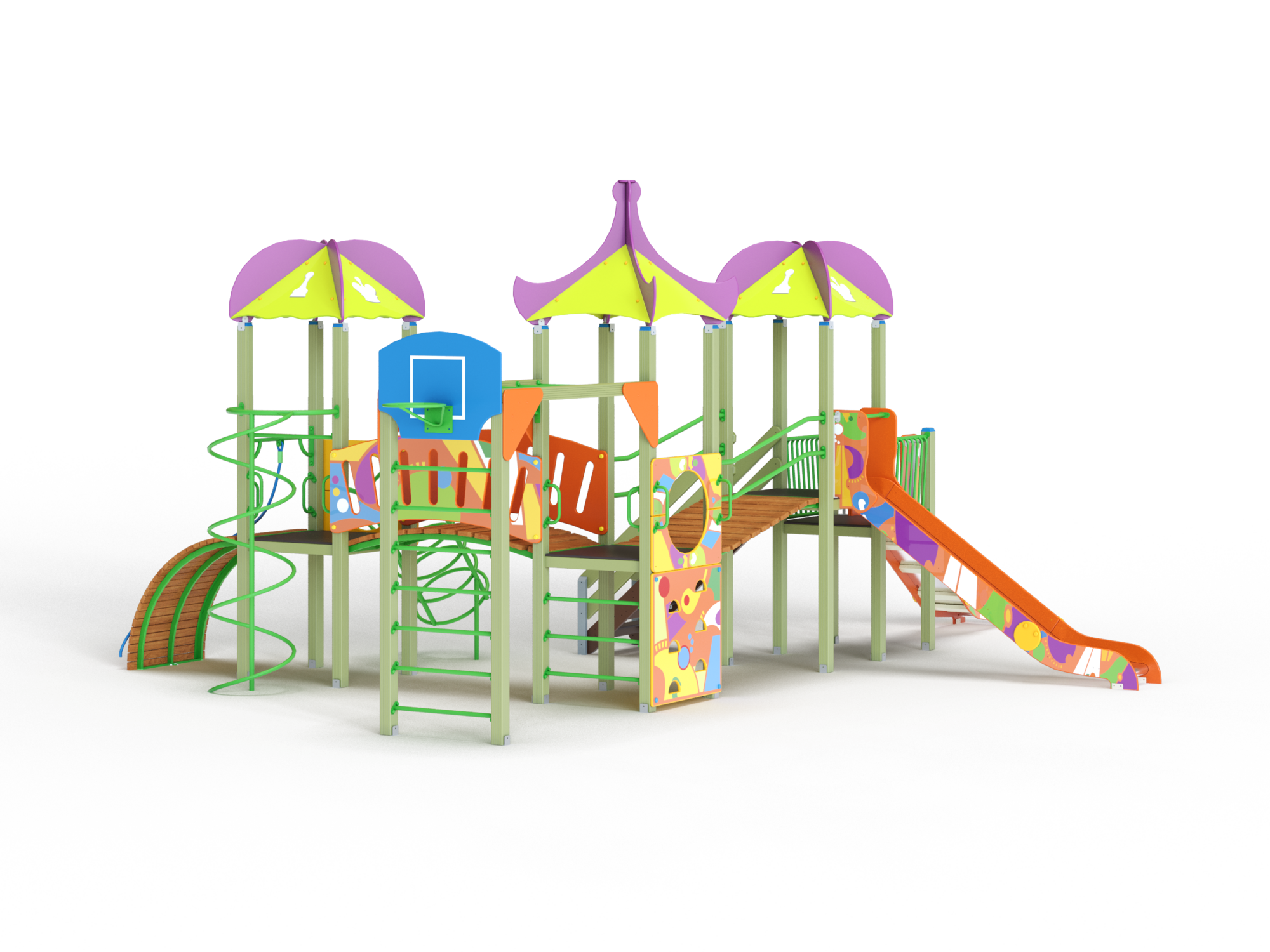 ДИК 3.168 Детский игровой комплекс Н=1200,1500 мм граффити