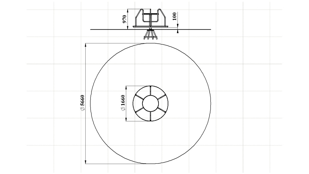 ДИО 2.11 Карусель с 6-ю поручнями
