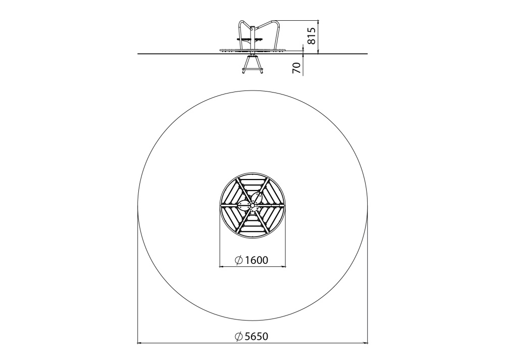 ДИО 2.42.11 Карусель Эко с 2 сидениями цинк