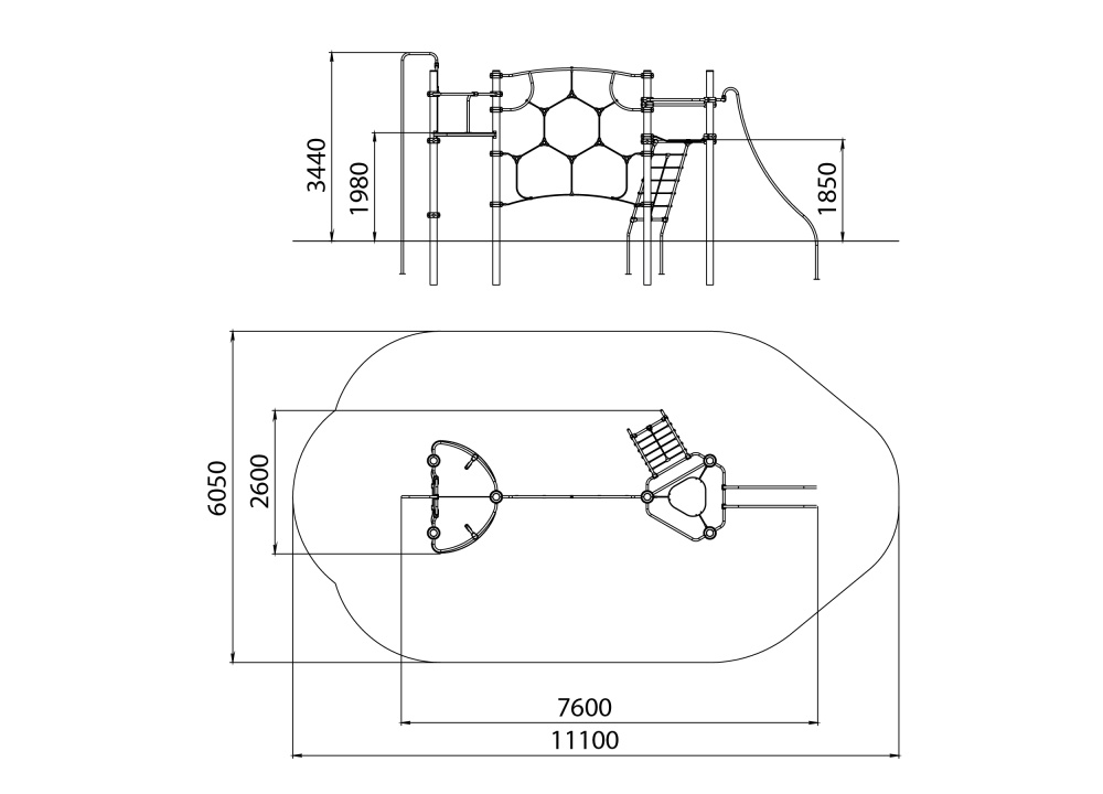 УК 7.201.01 Две башни с сеткой нерж