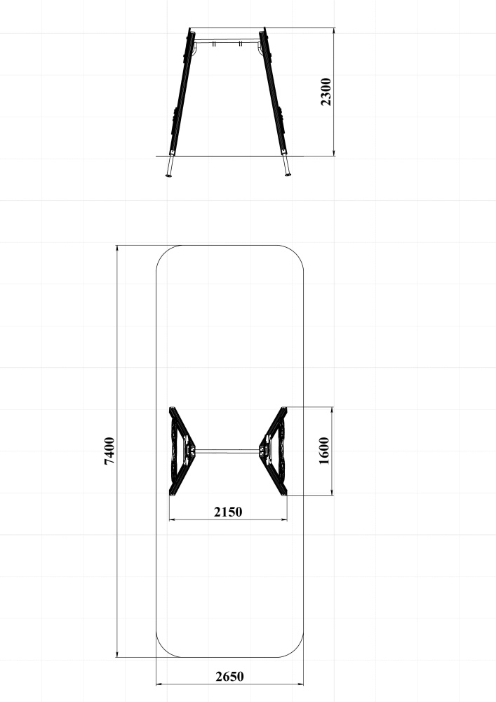 ДИО 1.084 Качели (подвесы в комплект не входит)