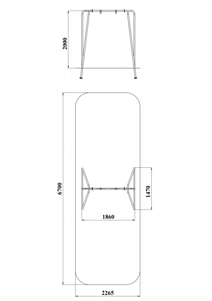 ДИО 1.011 Качели стандарт одинарные 