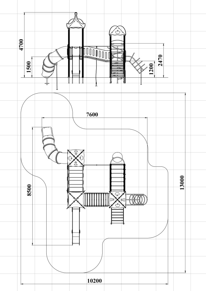 ДИК 3.217-ДПК Детский игровой комплекс Н=1500 мм
