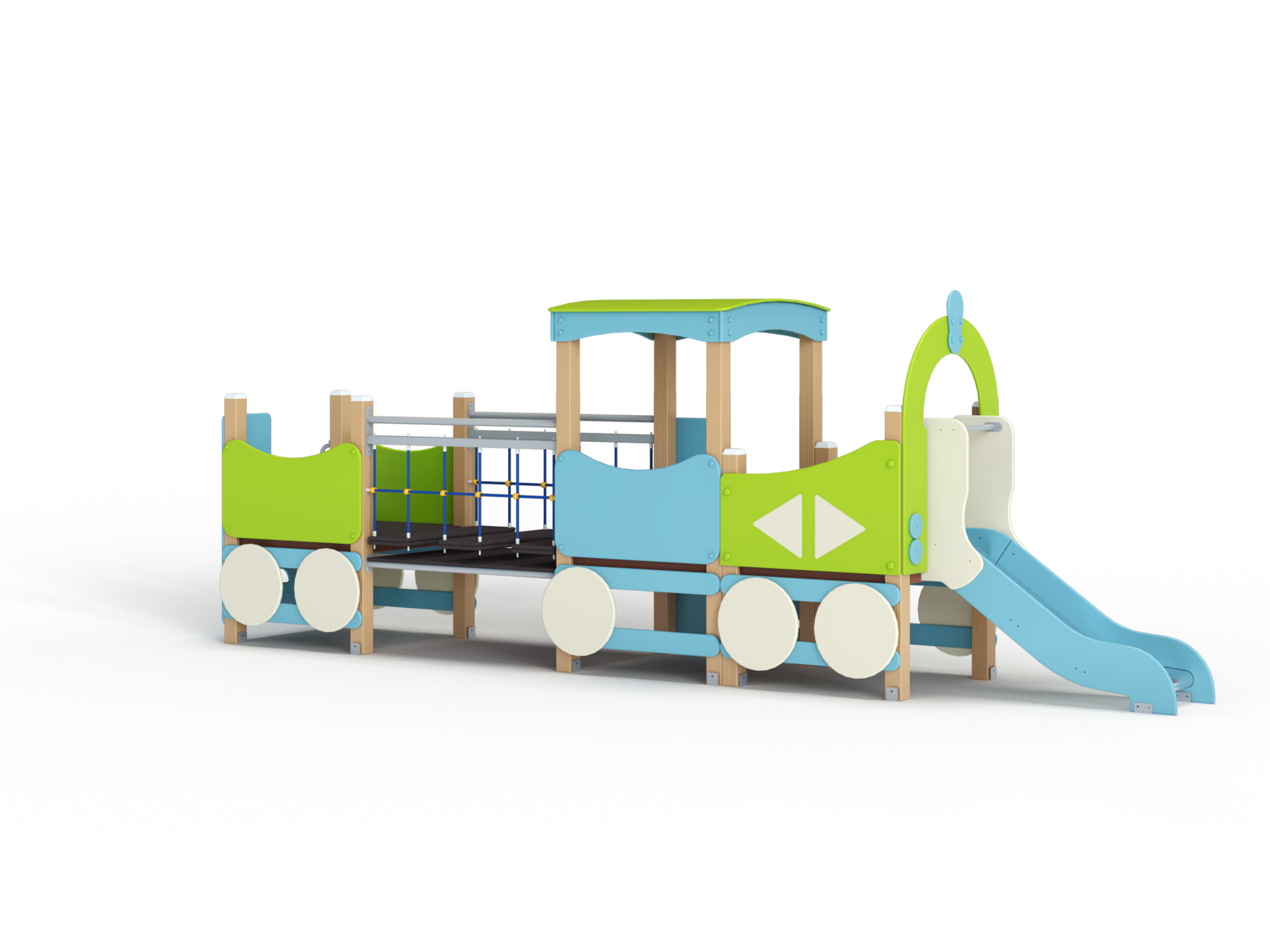 МФ 4.04-ДПК Паровоз с 1 вагоном и горкой Н=700 мм