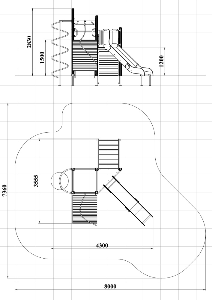 ДИК 2.171-ДЕРЕВО Детский игровой комплекс Н=1200 мм