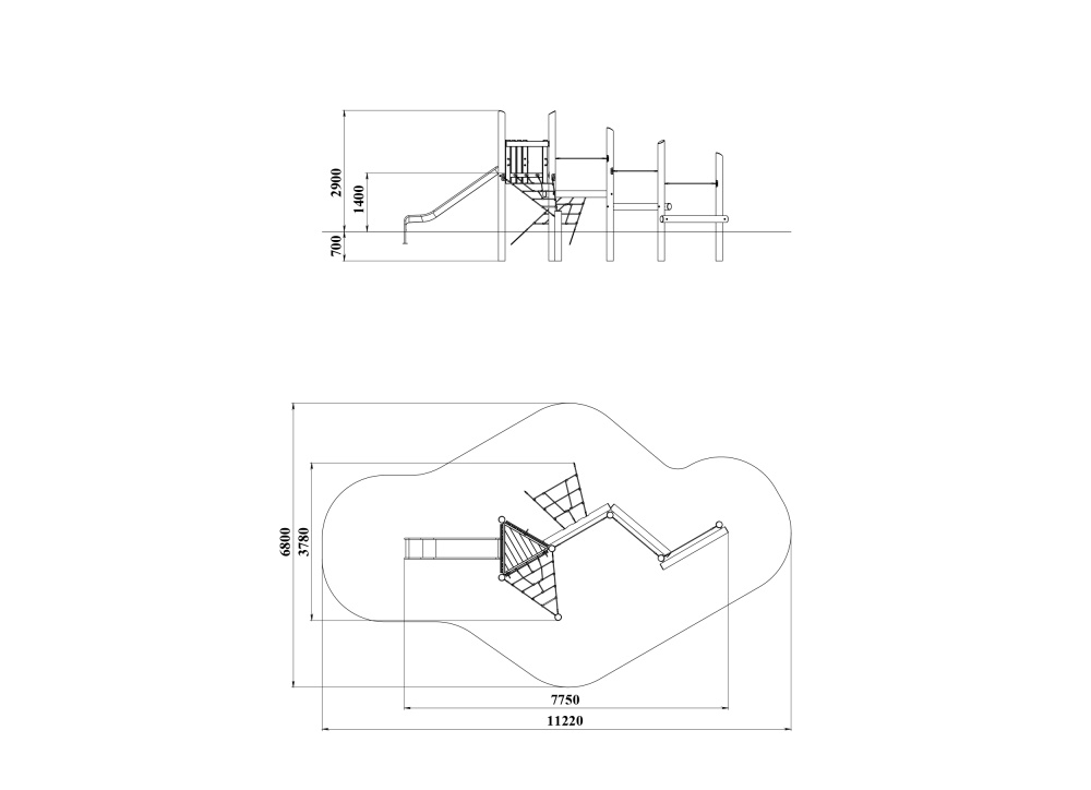 ДП 4.130-КВ05 Комплекс из бревен с горкой нержавеющей