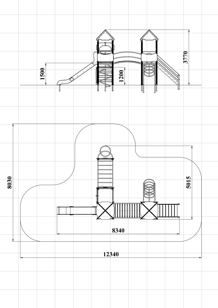 ДИК 3.211 Детский игровой комплекс Н=1500