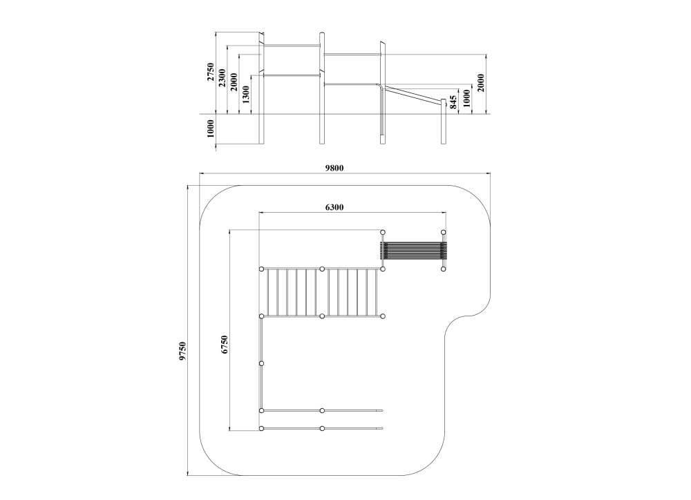 ДП 7.374-К Комплекс универсальный на бревнах