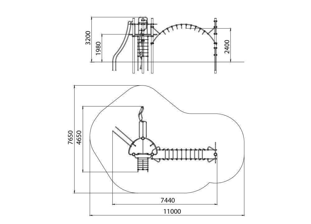 УК 7.105.11 Башня с рукоходом цинк