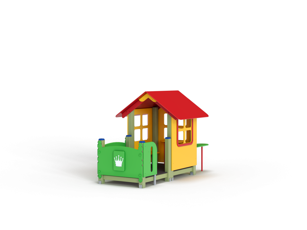 МФ 5.252-ДЕРЕВО Домик с внешними столиком и скамейкой