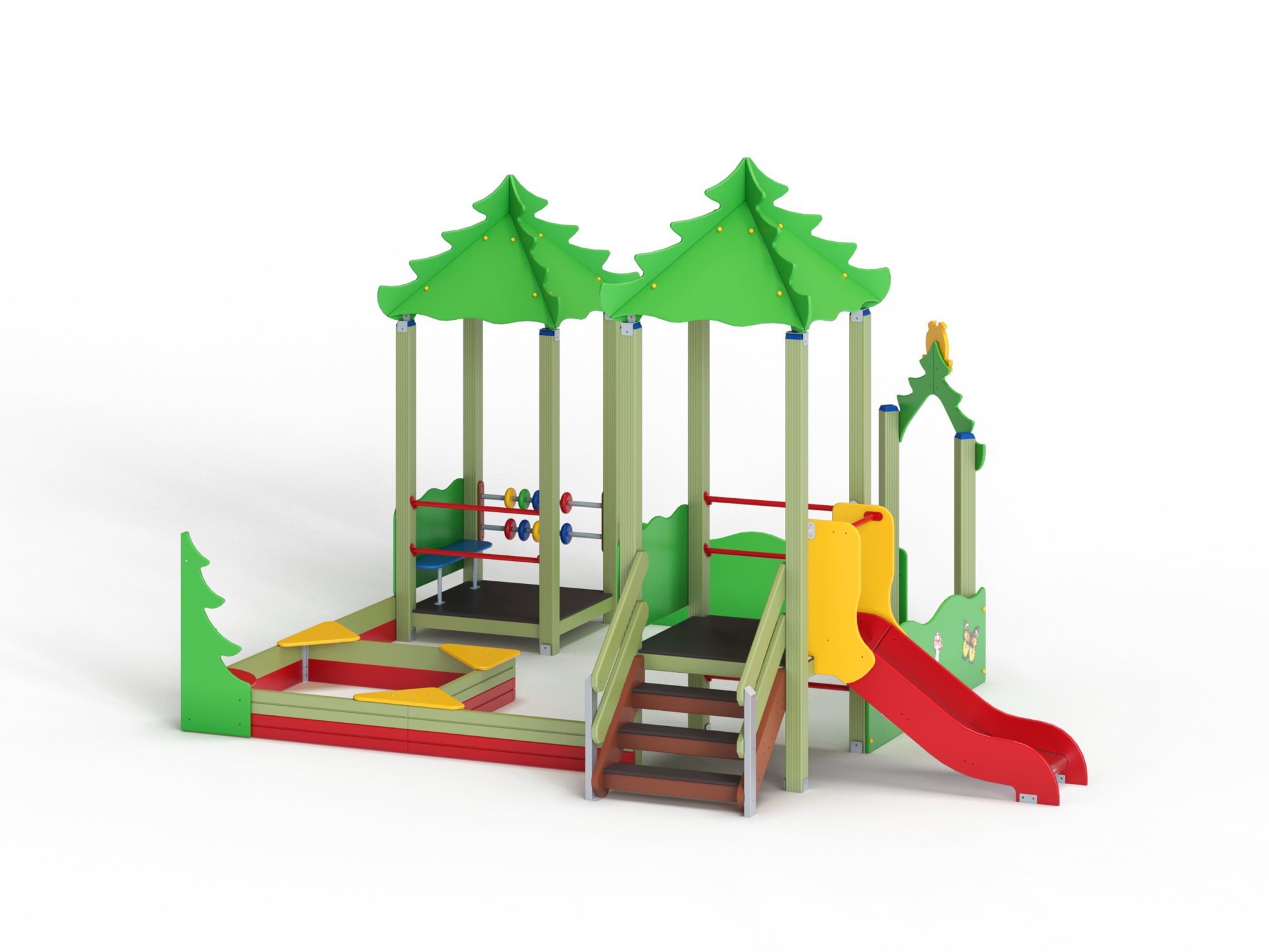 МФ 3.22 Песочный дворик с горкой H=700мм