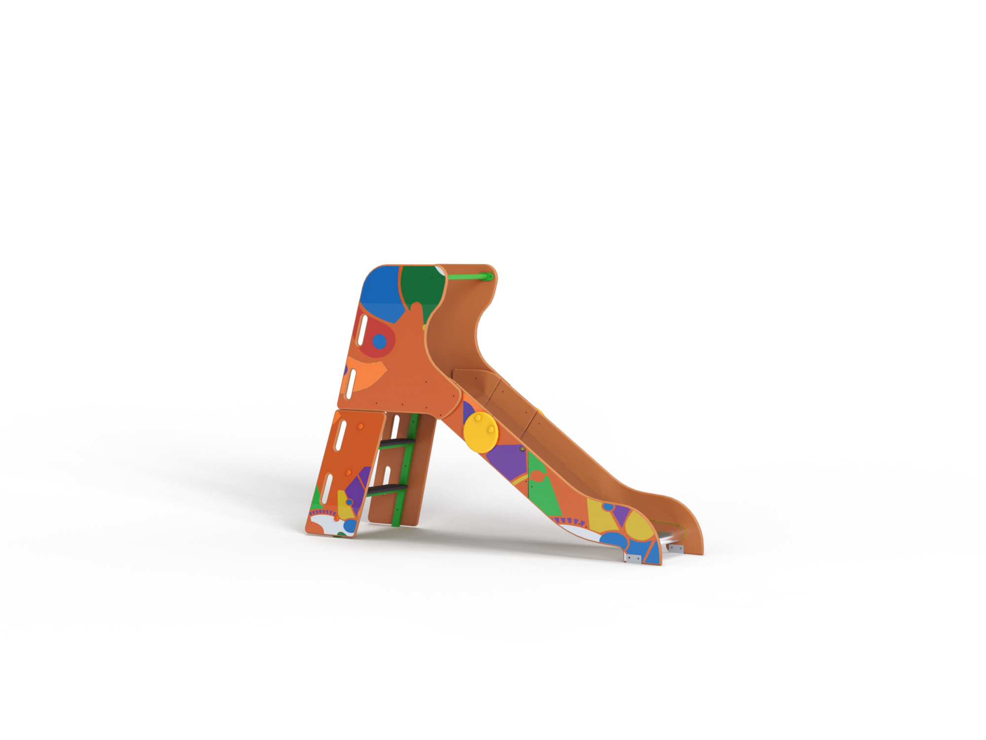 ДИО 5.0411 Горка с деревянными перилами  Графити H=900 