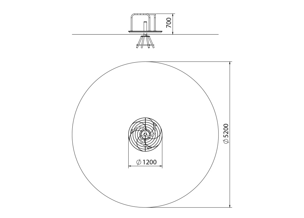 ДИО 2.28.01 Карусель пропеллер нерж