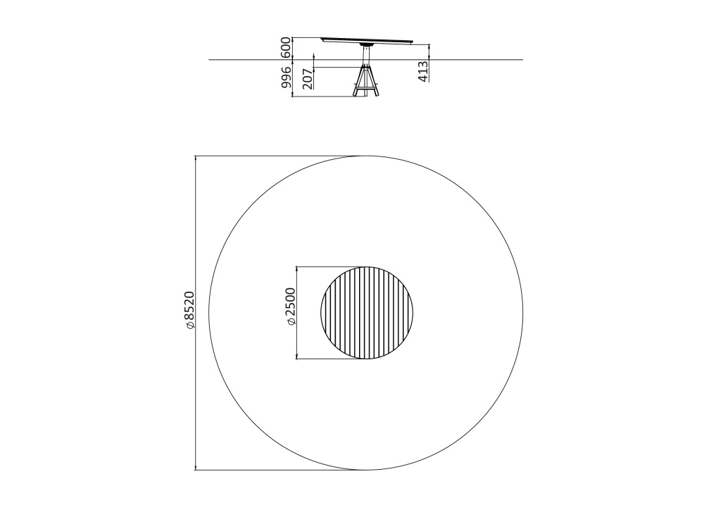 ДИО 2.452 Карусель Деревянная платформа