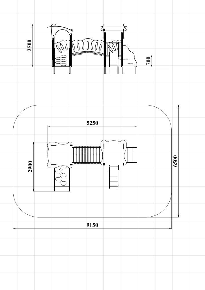 ДИК 2.45-ДЕРЕВО Детский игровой комплекс Н=700 мм