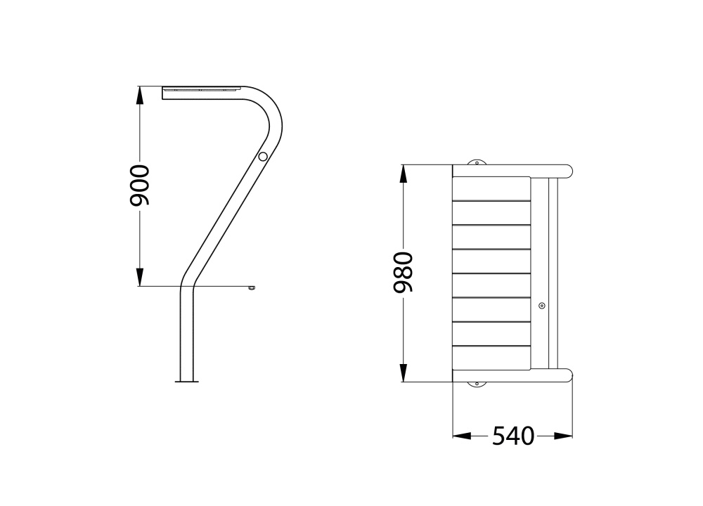 МФ 2.301.11 Столик прямой цинк