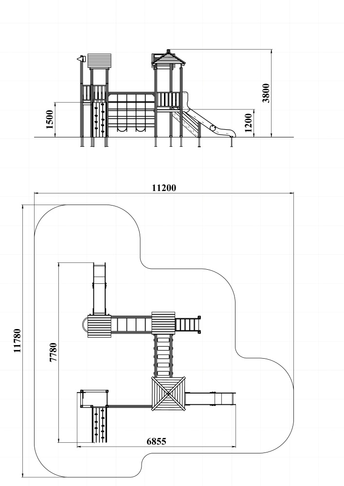 ДИК 4.30 Детский игровой комплекс Н=1200, 1500 мм