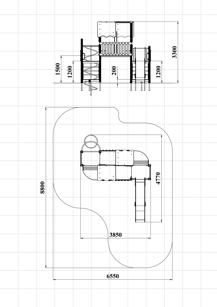 ДИК 9.11-ДЕРЕВО Детский игровой комплекс Н=1200 мм
