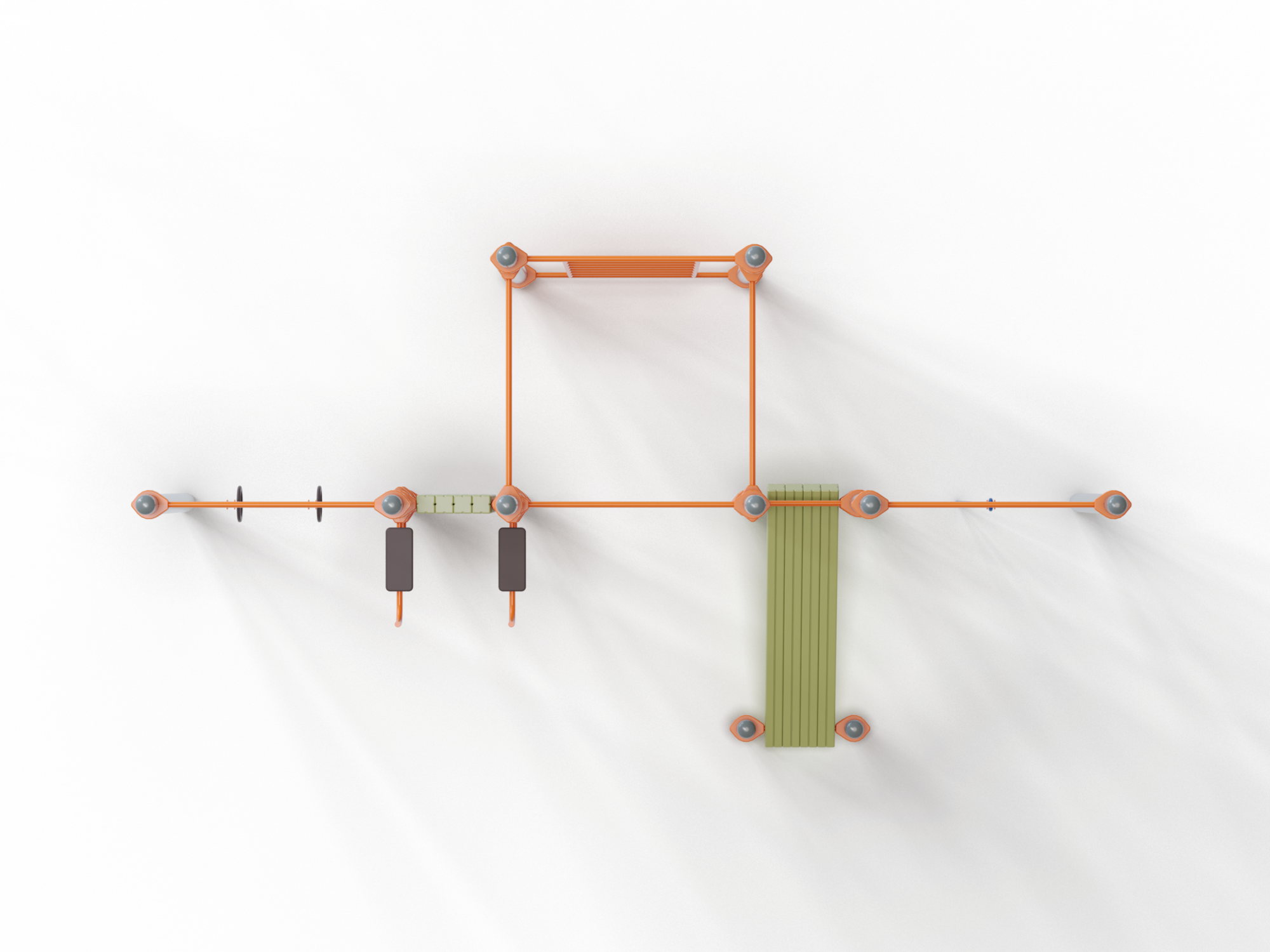 СО 7.221 Воркаут комплекс с брусьями и скамьей