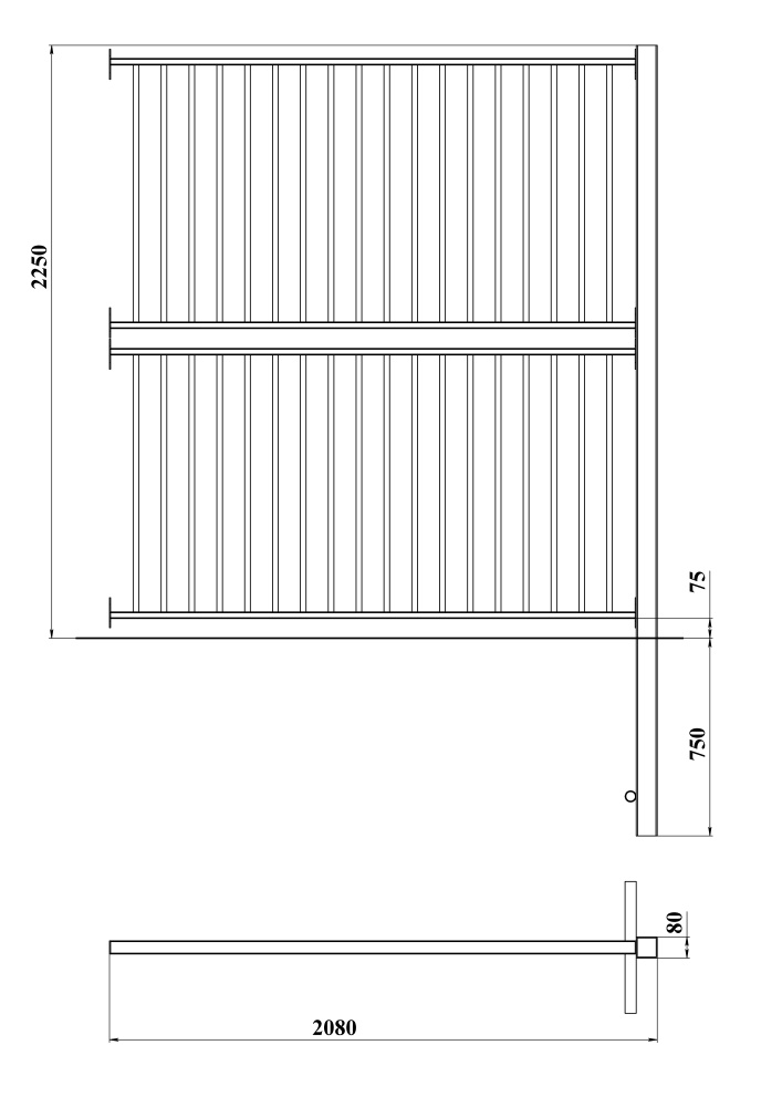 СО 5.903 Ограждение прямое 2м