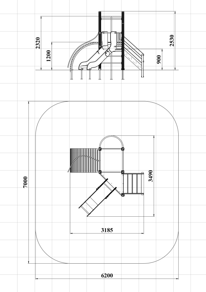 ДИК 2.17-ДПК Детский игровой комплекс Н=900 мм