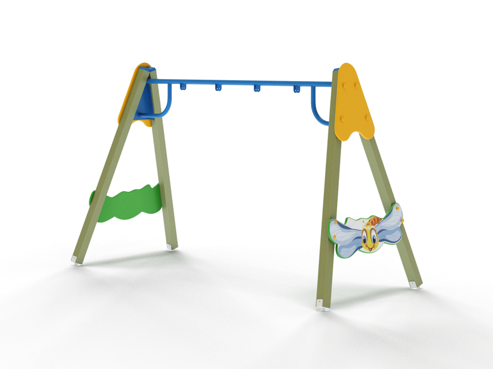 ДИО 1.105 Качели двойные (подвесы в комплект не входит)