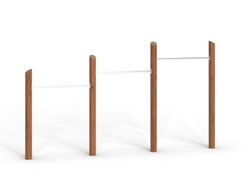 ДП 7.32 Турник тройной на бревнах