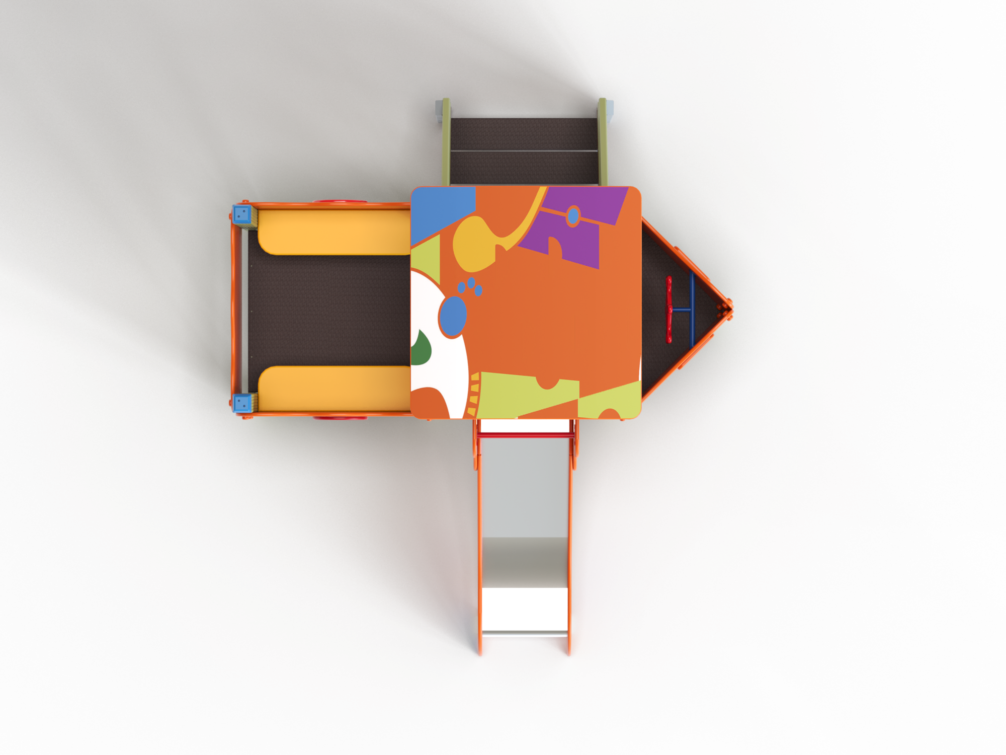 МФ 4.091 Горка Кораблик H=700 мм Граффити