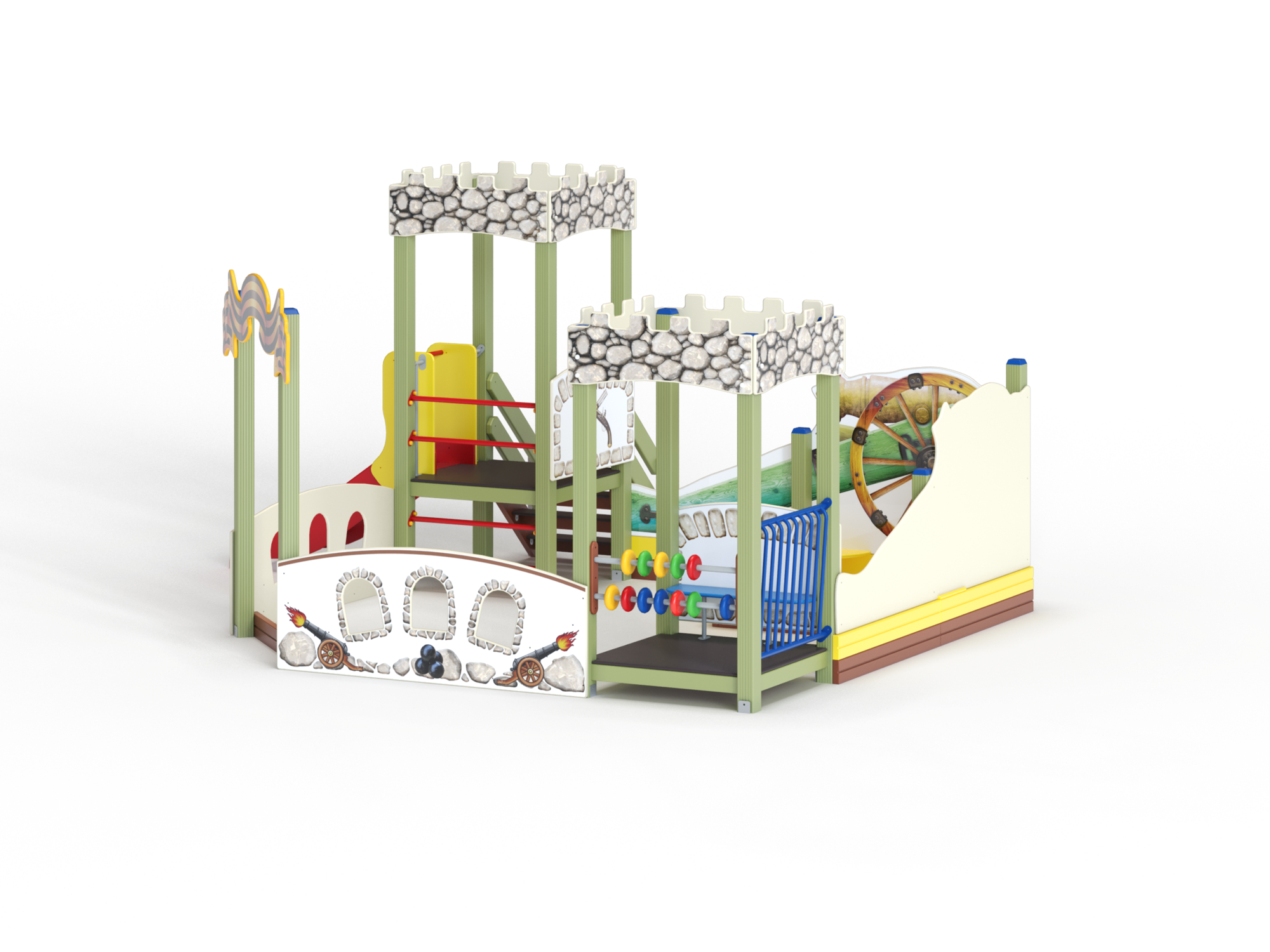 МФ 3.49 Песочный дворик с горкой Н=700 мм