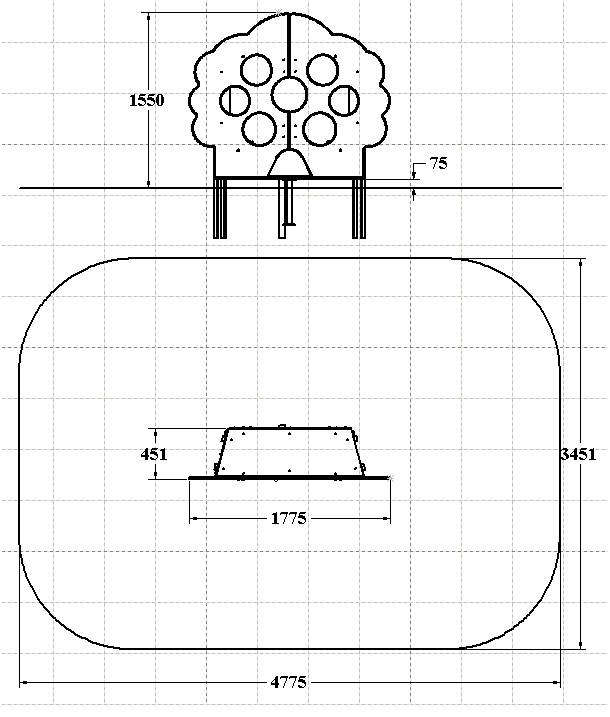 ДОУ 4.021 Стенка для бросков мяча лесная