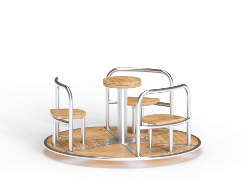 ДИО 2.453 Карусель Деревянная платформа с перилами