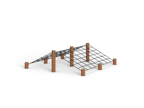 ДП 3.155-К Комплекс мостики из сетки на бревнах