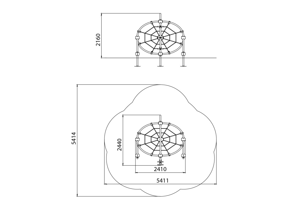УК 7.612.11 Шар с сеткой цинк