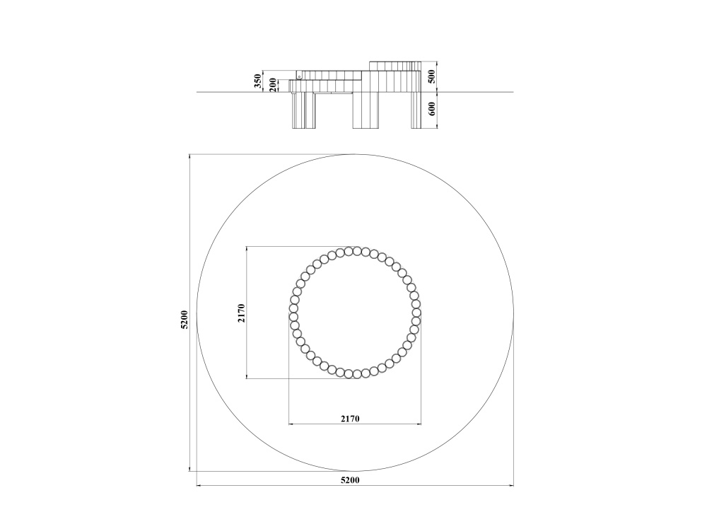 МФ 3.607 Песочница круглая из бревен