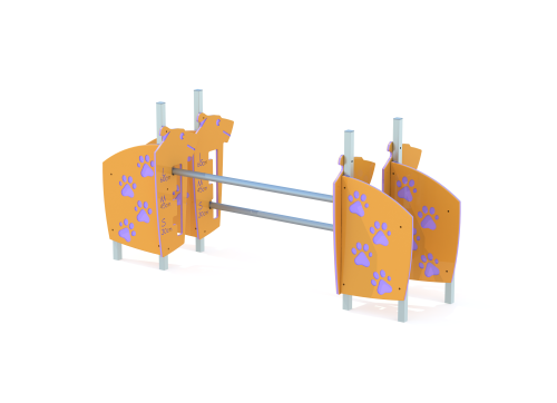 МФ 6.504.11 Двойной барьер для собак цинк