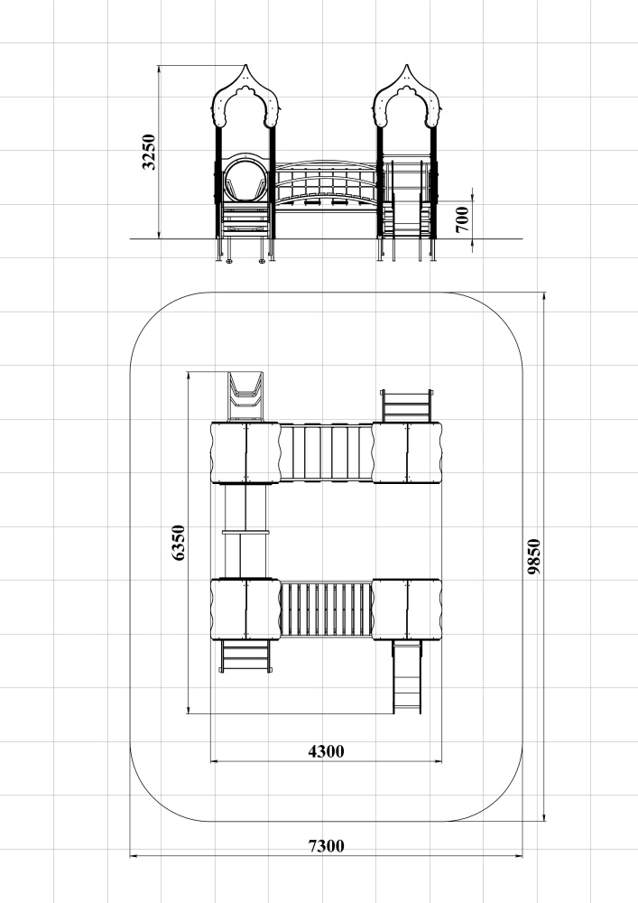 ДИК 4.09-ДЕРЕВО Детский игровой комплекс Н=700 мм