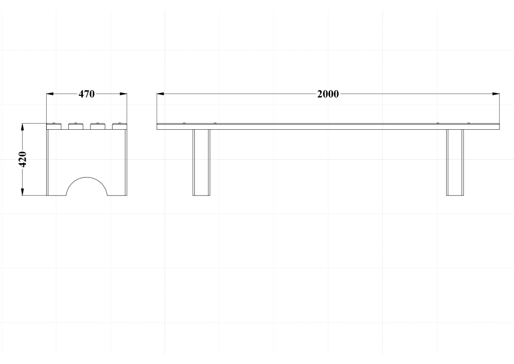 МФ 1.15 Лавочка бетонная