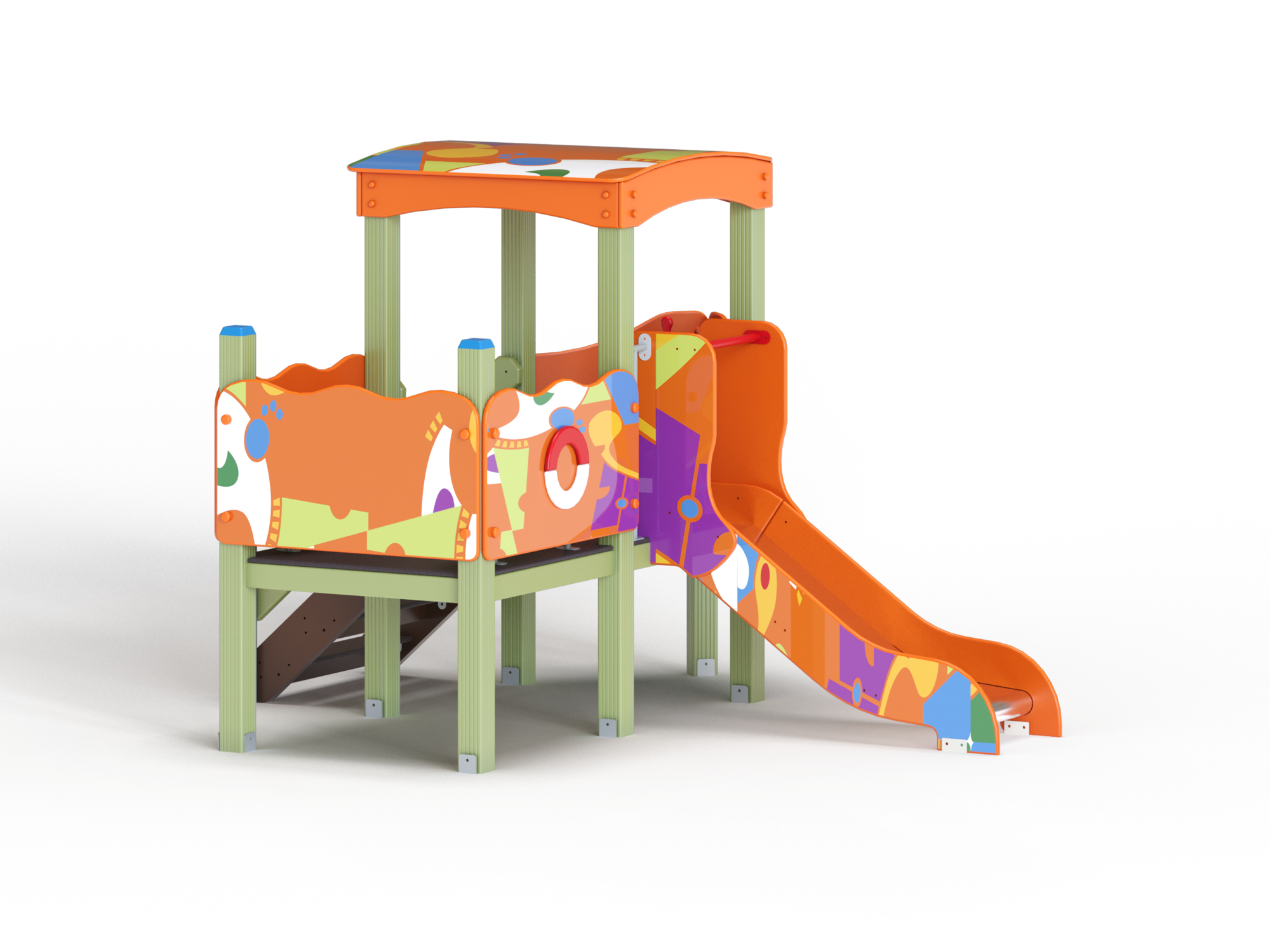 МФ 4.091 Горка Кораблик H=700 мм Граффити