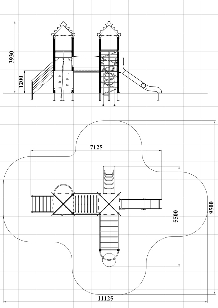 ДИК 2.40 Детский игровой комплекс Н=1200 мм