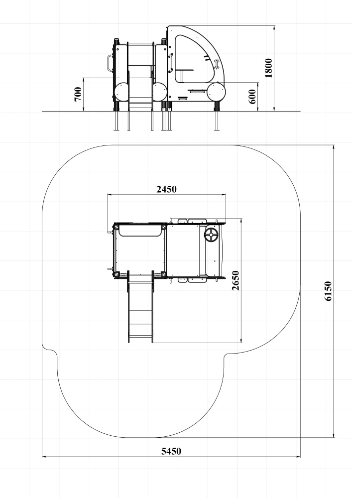 МФ 4.02-ДПК Машина с горкой Н=700