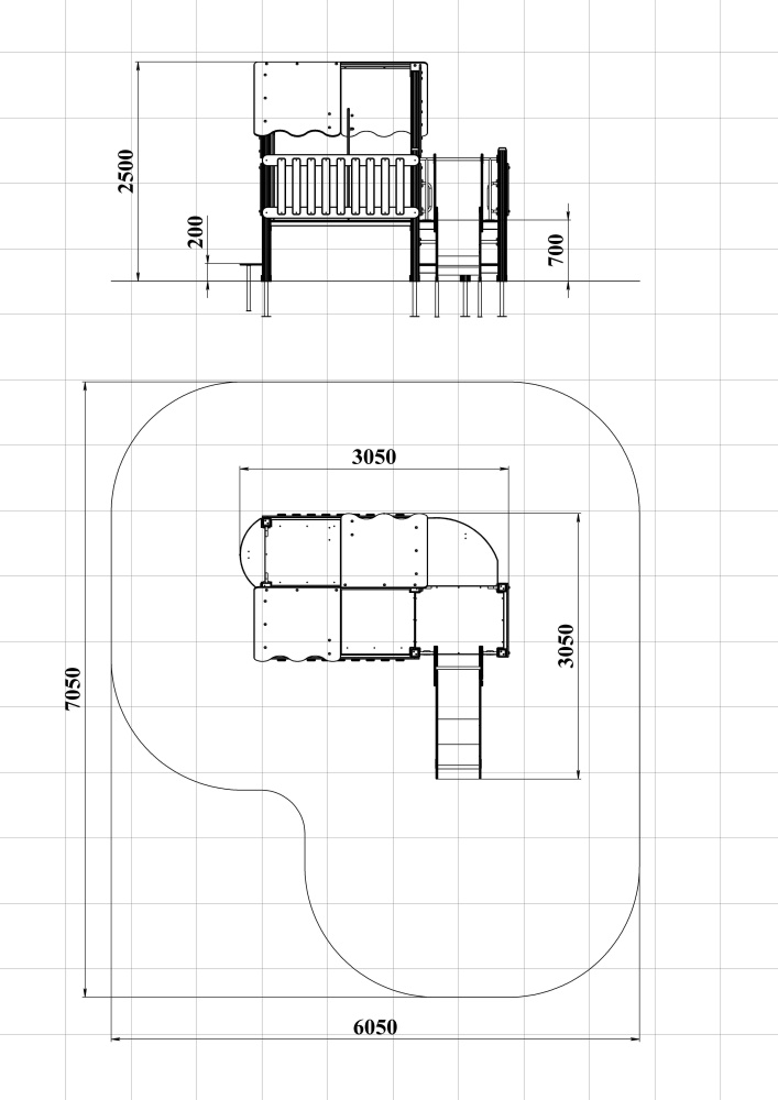 ДИК 9.08-ДЕРЕВО Детский игровой комплекс Н=700 мм