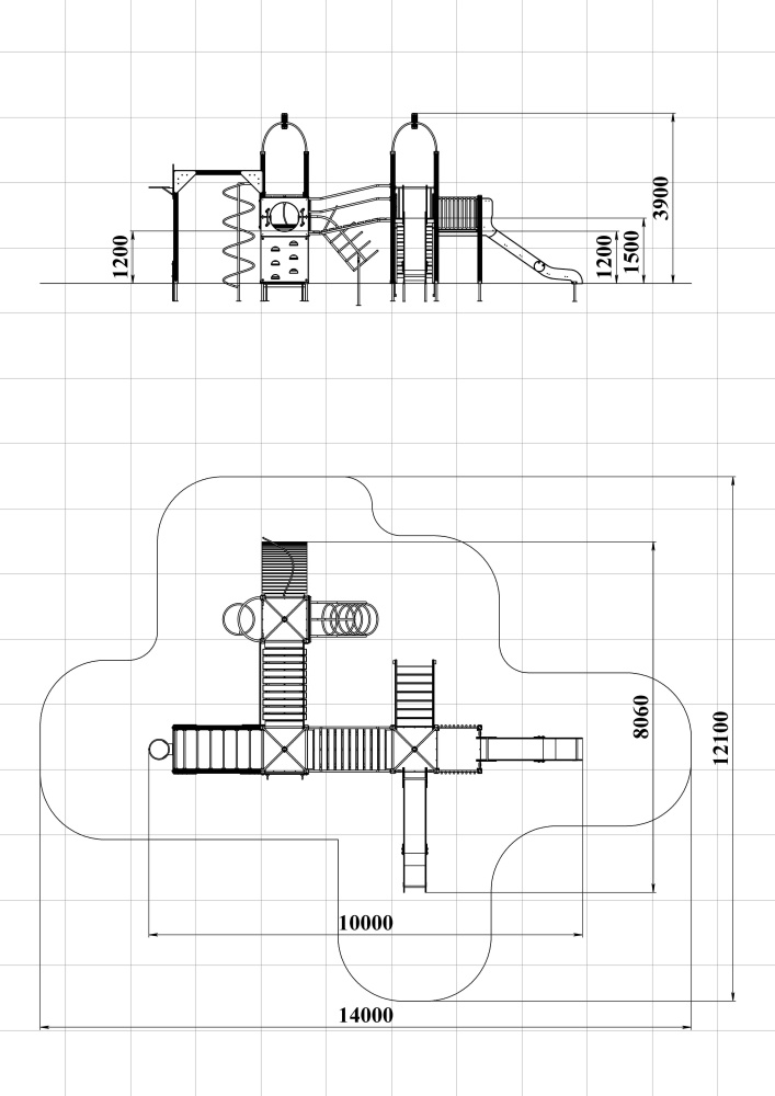 ДИК 3.167-ДЕРЕВО Детский игровой комплекс Н=1200,1500 мм