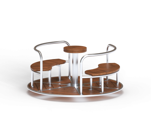 ДИО 2.454 Карусель Деревянная платформа с перилами